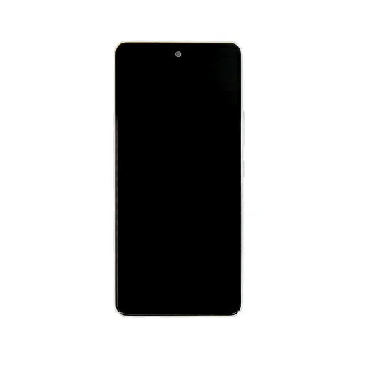 LCD kijelző + Érintőegység + Előlapi borítás Samsung A536B Galaxy A53 5G Csodás Fehér (Szerviz Csomag) - 1