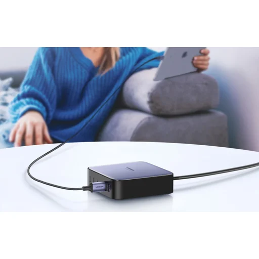 UGREEN 200 W-os hálózati töltő, 2xUSB-A, 4xUSB-C, GaN (fekete) 40914B - 2