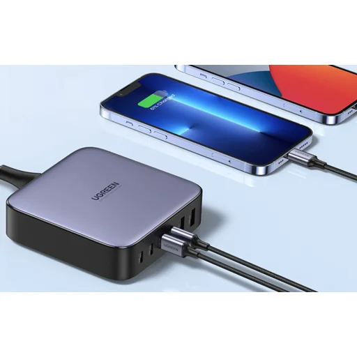 UGREEN 200 W-os hálózati töltő, 2xUSB-A, 4xUSB-C, GaN (fekete) 40914B - 4