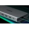 USB-C Hub Ugreen CM681 4x USB, 2x HDMI, DisplayPort, RJ45, SD/TF, AUX, PD 100W (szürke) thumbnail