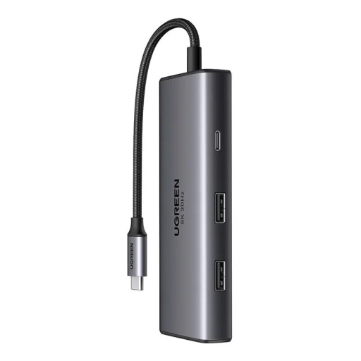 UGREEN CM498 6 az 1-ben adapter USB-C - 2x USB-A 3.0, USB-C 3.0, 2xHDMI, PD - 2