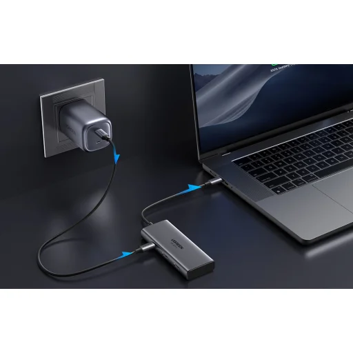 UGREEN CM498 6 az 1-ben adapter USB-C - 2x USB-A 3.0, USB-C 3.0, 2xHDMI, PD - 5