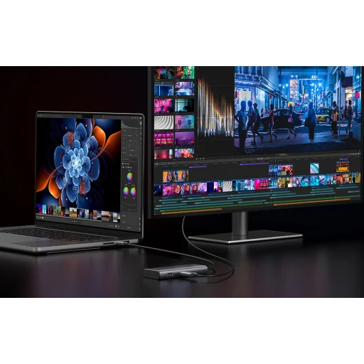 UGREEN CM498 6 az 1-ben adapter USB-C - 2x USB-A 3.0, USB-C 3.0, 2xHDMI, PD - 7