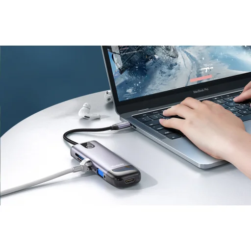 Mcdodo HU-7740 6w1 USB-C Hub (USB-C, HDMI, USB3.02, SD, TF) - 3