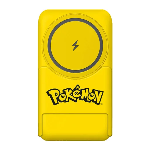 Magnetic powerbank OTL 5000 mAh, USB-C 15W, Pokemon Pikachu állvánnyal (sárga) - 3