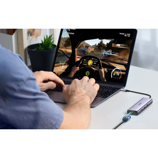 UGREEN Adapter Hub, USB-C 2x, USB 3.0, HDMI, RJ45, SD/TF - 7