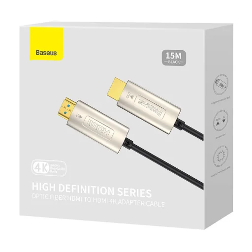 Baseus High Definition HDMI - HDMI kábel, 15m, 4K (fekete) - 5