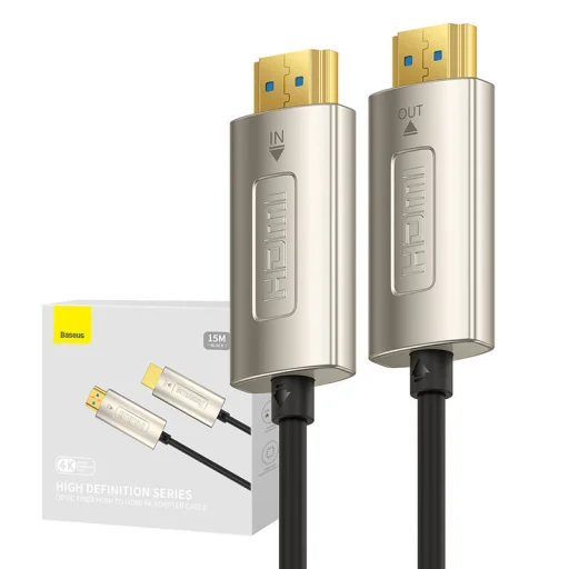 Baseus High Definition HDMI - HDMI kábel, 15m, 4K (fekete) - 1