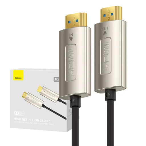 Baseus High Definition HDMI - HDMI kábel, 10m, 4K (fekete) - 1