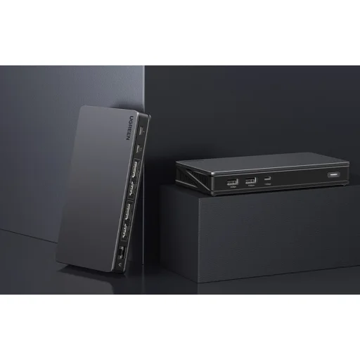 UGREEN Revodok Pro CM615 Adapter hub USB-C - 2x USB-A, 1x USB-C 3.1, 2x HDMI, 2x DP, SD/TF, RJ45 - 7