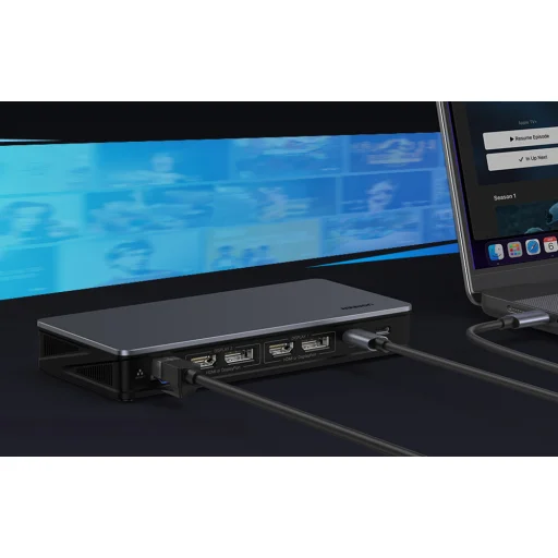 UGREEN Revodok Pro CM615 Adapter hub USB-C - 2x USB-A, 1x USB-C 3.1, 2x HDMI, 2x DP, SD/TF, RJ45 - 8