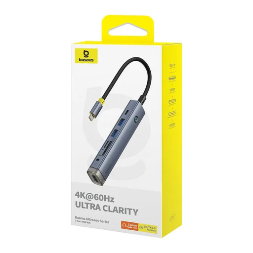 Hub 7 az 1-ben Baseus UltraJoy USB-C to HDMI +2xUSB3.0+PD+SD/TF+3.5mm (szürke) - 7