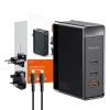 GaN Mcdodo CH-8101 Pro univerzális UK/US/EU utazó töltő/adapter, 100W, 2xUSB-C, USB-A (fekete) thumbnail