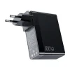 GaN Mcdodo CH-8101 Pro univerzális UK/US/EU utazó töltő/adapter, 100W, 2xUSB-C, USB-A (fekete) thumbnail