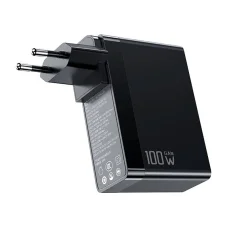 GaN Mcdodo CH-8101 Pro univerzális UK/US/EU utazó töltő/adapter, 100W, 2xUSB-C, USB-A (fekete)