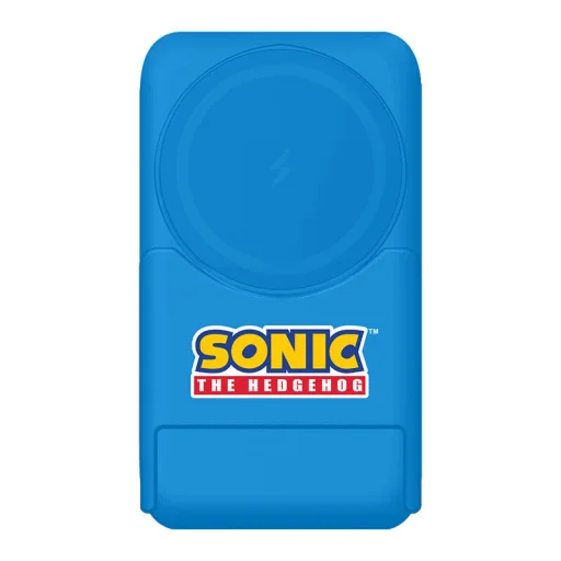 Magnetic powerbank OTL 5000 mAh, USB-C 15W, Sonic The Hedgehog állvánnyal (kék) - 3