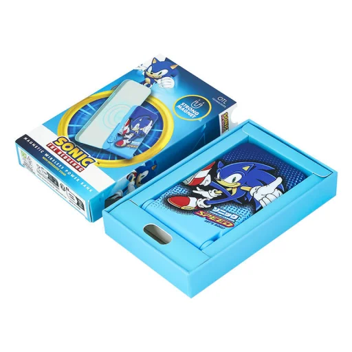 Magnetic powerbank OTL 5000 mAh, USB-C 15W, Sonic The Hedgehog állvánnyal (kék) - 5
