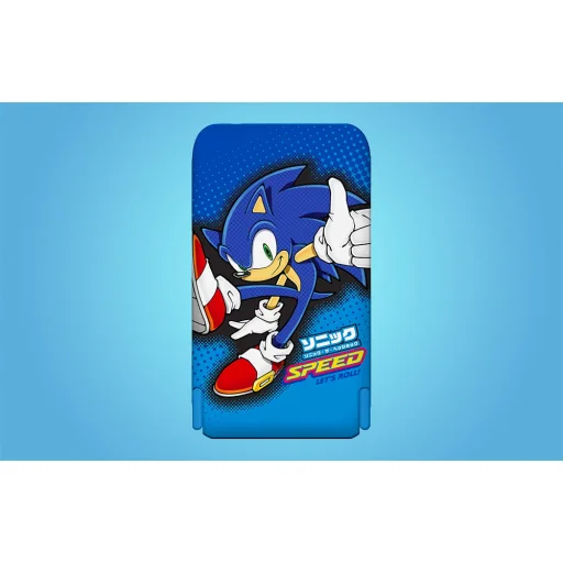 Magnetic powerbank OTL 5000 mAh, USB-C 15W, Sonic The Hedgehog állvánnyal (kék) - 6
