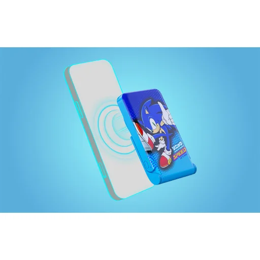 Magnetic powerbank OTL 5000 mAh, USB-C 15W, Sonic The Hedgehog állvánnyal (kék) - 8