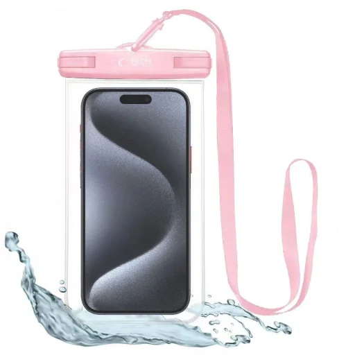 Tech-Protect Waterproof Case UWC7 vízálló tok legfeljebb 6,9" méretű készülékekhez - rózsaszín - 1