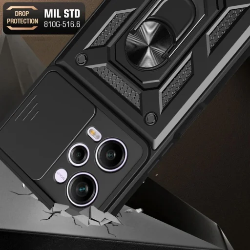 Xiaomi Redmi Note 12 Pro 5G / Poco X5 Pro 5G tok Tech-Protect CamShield Pro - Fekete - 2