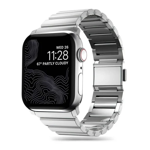 Tech-Protect SteelBand karkötő Apple Watch 4 / 5 / 6 / 7 / 8 / 9 / SE / Ultra 1 / 2 (42/44/45/49 mm) - Ezüst - 1