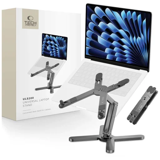 Tech-Protect ULS200 állvány, univerzális laptopokhoz 16"-ig - szürke - 1