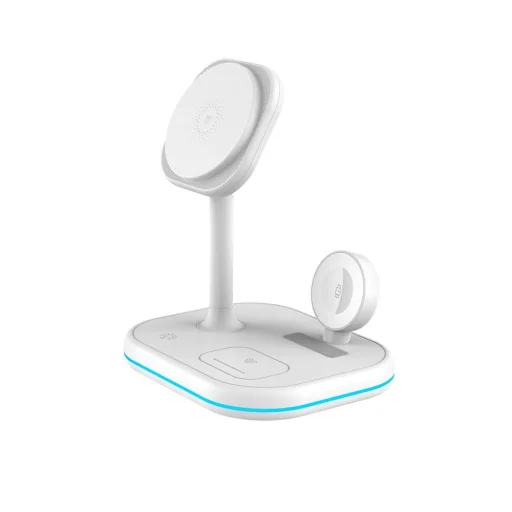 Tech-Protect QI15W-A27 3in1 vezeték nélküli töltőállomás MagSafe technológiával okostelefonokhoz / Apple Watch-hoz / AirPods-hoz - fehér - 2