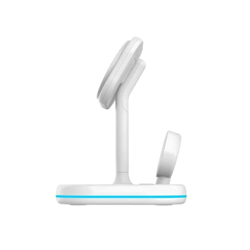 Tech-Protect QI15W-A27 3in1 vezeték nélküli töltőállomás MagSafe technológiával okostelefonokhoz / Apple Watch-hoz / AirPods-hoz - fehér - 3