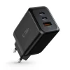 Tech-Protect C65W hálózati töltő 2x USB-C PD 65W / USB-A QC 3.0 - fekete thumbnail