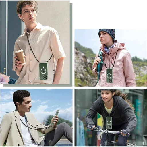 Tech-Protect FlexAir Chain tok Magsafe-val iPhone 15 Pro-hoz - fekete és bézs - 3