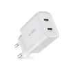 Tech-Protect C20W hálózati töltő 2x USB-C PD 20W - fehér - 2