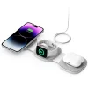 Tech-Protect QI15W-A32 3in1 induktív töltő MagSafe funkcióval okostelefonhoz / Apple Watch-hoz / AirPods-hoz - szürke