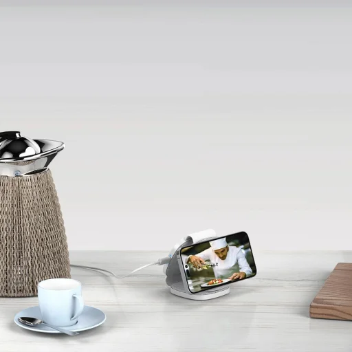 Tech-Protect QI15W-A32 3in1 induktív töltő MagSafe funkcióval okostelefonhoz / Apple Watch-hoz / AirPods-hoz - szürke - 6