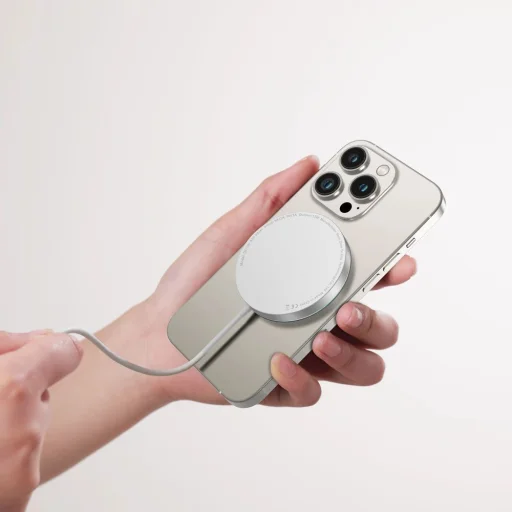 Tech-Protect QI15W-A30 induktív töltő MagSafe technológiával és USB-C kábellel - ezüst - 5