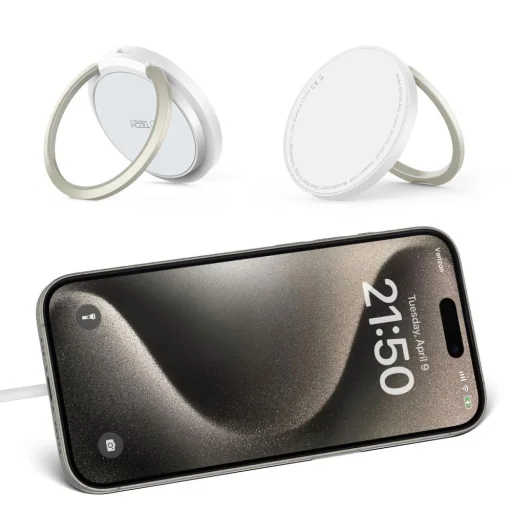 Tech-Protect QI15W-A33 induktív töltő MagSafe és állvány funkcióval, USB-A / USB-C kábellel - fehér - 8