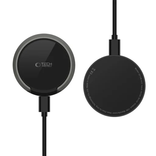 Tech-Protect QI15W-A33 induktív töltő MagSafe-el és állvánnyal USB-A / USB-C kábellel - fekete - 4