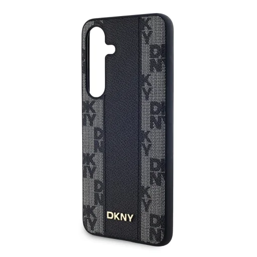 DKNY PU Bőr Kockás Minta Magsafe Tok Samsung Galaxy S24+ Fekete - 4