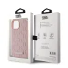  iPhone 15 Pink Karl Lagerfeld műbőr Monogram Metal Logo MagSafe tok thumbnail
