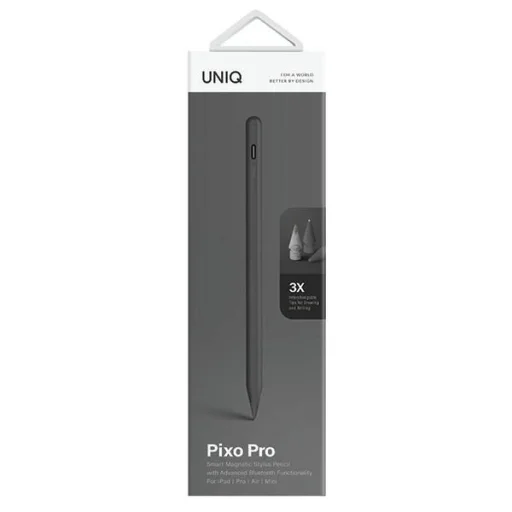 Uniq Pixo Pro mágneses stylus vezeték nélküli töltéssel iPadhez - szürke - 2
