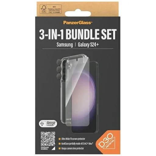 PanzerGlass Bundle 3in1 szett átlátszó tok + üvegfólia + kamera lencsevédő Samsung Galaxy S24+-hoz - 4