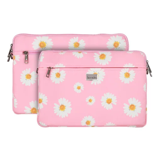 Wonder Sleeve Laptop 13-14 inches pink daisies - 1