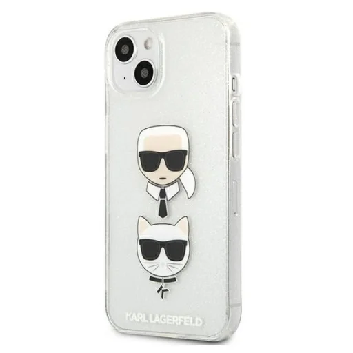 Karl Lagerfeld KLHCP13SKCTUGLS iPhone 13 mini 5,4" ezüst hardcase Glitter Karl`s & Choupette tok - 2
