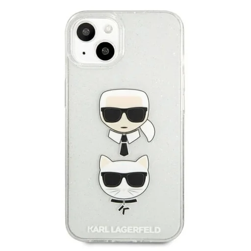 Karl Lagerfeld KLHCP13SKCTUGLS iPhone 13 mini 5,4" ezüst hardcase Glitter Karl`s & Choupette tok - 3