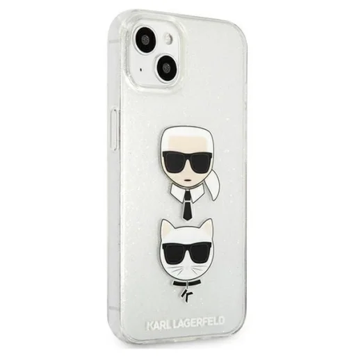 Karl Lagerfeld KLHCP13SKCTUGLS iPhone 13 mini 5,4" ezüst hardcase Glitter Karl`s & Choupette tok - 4