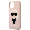 Karl Lagerfeld KLHCP12SSLFKPI iPhone 12 mini 5,4" kemény tok világosrózsaszín Silicone Iconic tok thumbnail