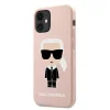 Karl Lagerfeld KLHCP12SSLFKPI iPhone 12 mini 5,4" kemény tok világosrózsaszín Silicone Iconic tok thumbnail