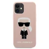 Karl Lagerfeld KLHCP12SSLFKPI iPhone 12 mini 5,4" kemény tok világosrózsaszín Silicone Iconic tok thumbnail