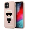 Karl Lagerfeld KLHCP12SSLFKPI iPhone 12 mini 5,4" kemény tok világosrózsaszín Silicone Iconic tok thumbnail