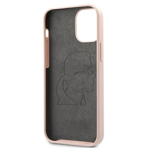 Karl Lagerfeld KLHCP12SSLFKPI iPhone 12 mini 5,4" kemény tok világosrózsaszín Silicone Iconic tok - 7